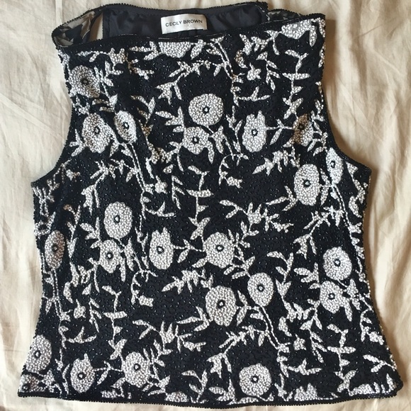 🤍🖤 Fancy Beaded Top 🖤🤍 - Picture 6 of 8